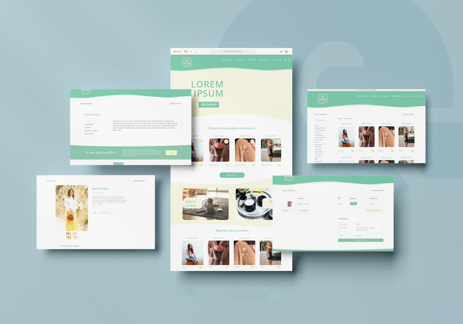 Création de site internet accessoires pour bebe Douai arras Lille Alivecom